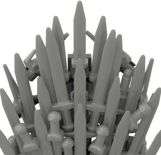 Alt view image 6 of 7 - ZITIANYOUBUILD Game of Thrones The Iron Throne Model Movie Scene 226 Pieces for Adults 100% Compatible with LEGO Brand New and High Quality