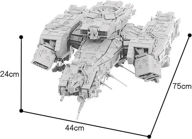 Alt view image 2 of 7 - ZITIANYOUBUILD MOC-9803 Nostromo Commercial Spacecraft Model from Sci-Fi Movie 9233 Pieces MOC