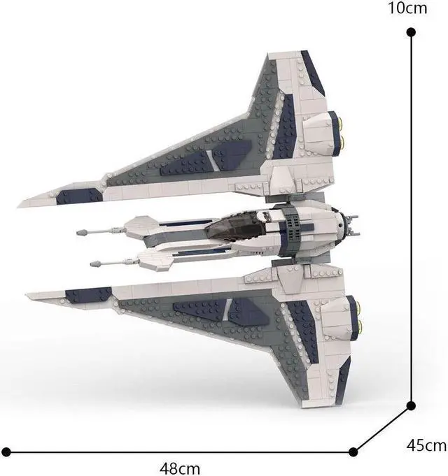 Alt view image 5 of 5 - ZITIANYOUBUILD MOC-143184 The Kom'rk-class Fighter/ Transport Ship 888 Pieces Building Toys Set MOC