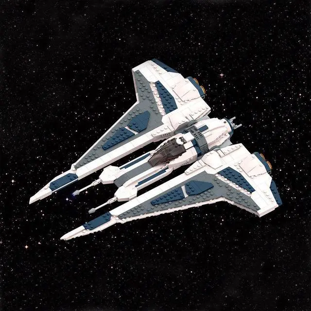 Alt view image 4 of 5 - ZITIANYOUBUILD MOC-143184 The Kom'rk-class Fighter/ Transport Ship 888 Pieces Building Toys Set MOC