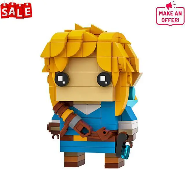Alt view image 2 of 4 - ZITIANYOUBUILD MOC-61395 Link Brickheadz Model from The Legend of Zelda Breath of the Wild 100% Compatible with LEGO Brand New and High Quality