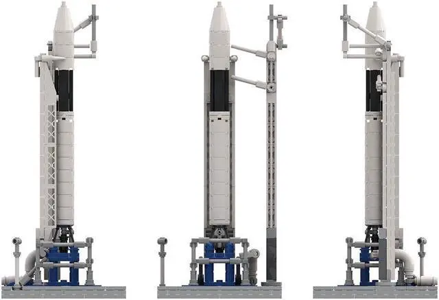 Alt view image 2 of 4 - ZITIANYOUBUILD Launch Vehicle & Launch Pad [Saturn V scale] 261 Pieces Building Toys MOC