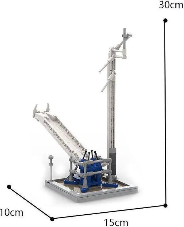 Alt view image 4 of 4 - ZITIANYOUBUILD Launch Vehicle & Launch Pad [Saturn V scale] 261 Pieces Building Toys MOC