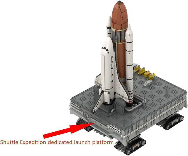 Alt view image 4 of 5 - ZITIANYOUBUILD 10231 Space Plane Launch Platform Launch Pad 2669 Pieces Building Set MOC
