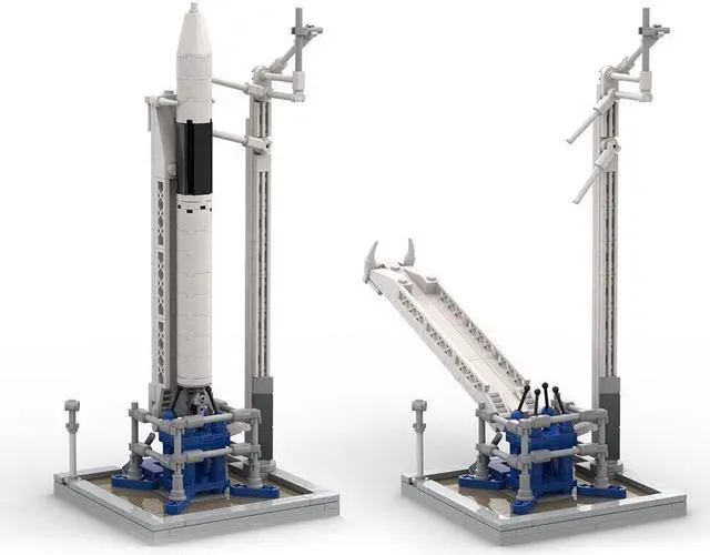 Main image of ZITIANYOUBUILD Launch Vehicle & Launch Pad [Saturn V scale] 261 Pieces Building Toys MOC