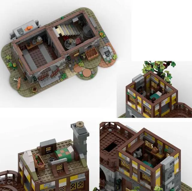 Alt view image 4 of 5 - ZITIANYOUBUILD Motorized Windmill with Power Functions Medieval Building 1675 Pieces MOC