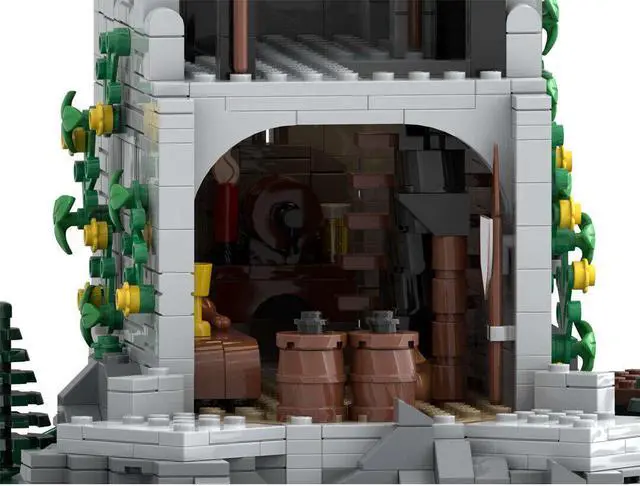 Alt view image 5 of 5 - ZITIANYOUBUILD 10305 Alternative Build: Castle Outpost Lookout Point 1232 Pieces MOC