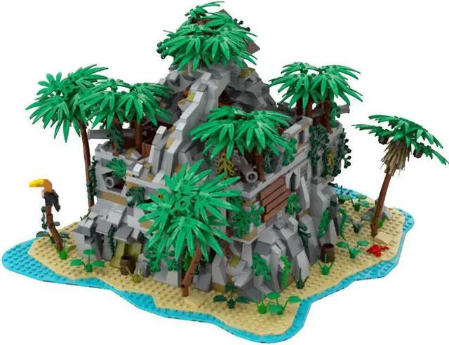 Main image of ZITIANYOUBUILD Secret Base on an Island with Detailed Interior 2381 Pieces MOC
