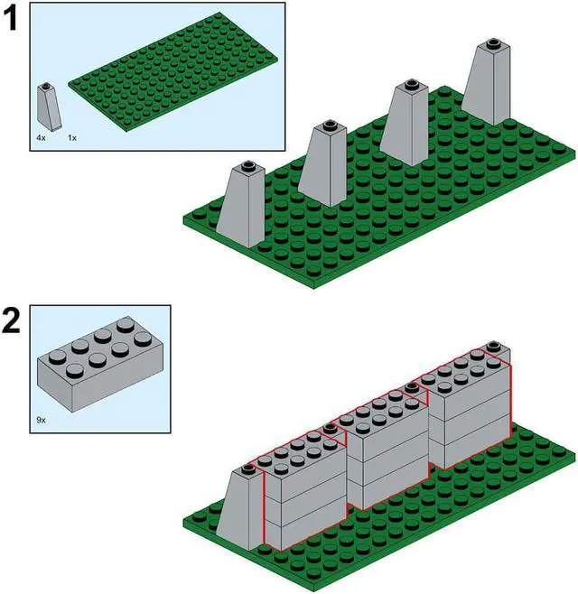 Alt view image 3 of 6 - ZITIANYOUBUILD Custom MOC-77852 Medieval Modular Wall  115 Parts Kids Gift for Christmas