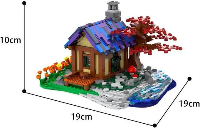 Alt view image 3 of 3 - ZITIANYOUBUILD C6736 Modular Building: Tiny House At The Sea Building Toys Set 843 Parts