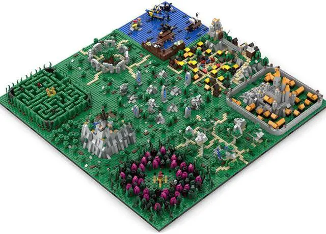 Main image of ZITIANYOUBUILD C4761 Fictional World with 9s Medieval Town Castle Forest 6265 Parts