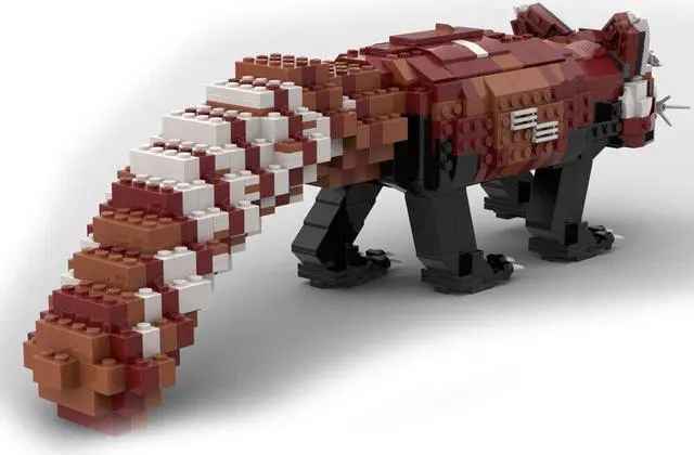 Main image of ZITIANYOUBUILD MOC-88142 Custom Design Red Panda with Pose-able Ears and Eyebrows 902 Parts