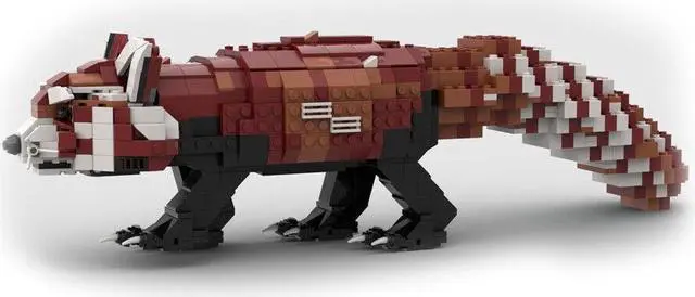 Alt view image 2 of 5 - ZITIANYOUBUILD MOC-88142 Custom Design Red Panda with Pose-able Ears and Eyebrows 902 Parts