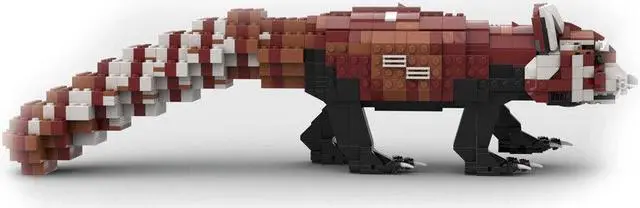 Alt view image 4 of 5 - ZITIANYOUBUILD MOC-88142 Custom Design Red Panda with Pose-able Ears and Eyebrows 902 Parts