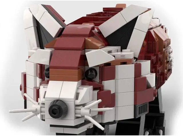 Alt view image 5 of 5 - ZITIANYOUBUILD MOC-88142 Custom Design Red Panda with Pose-able Ears and Eyebrows 902 Parts