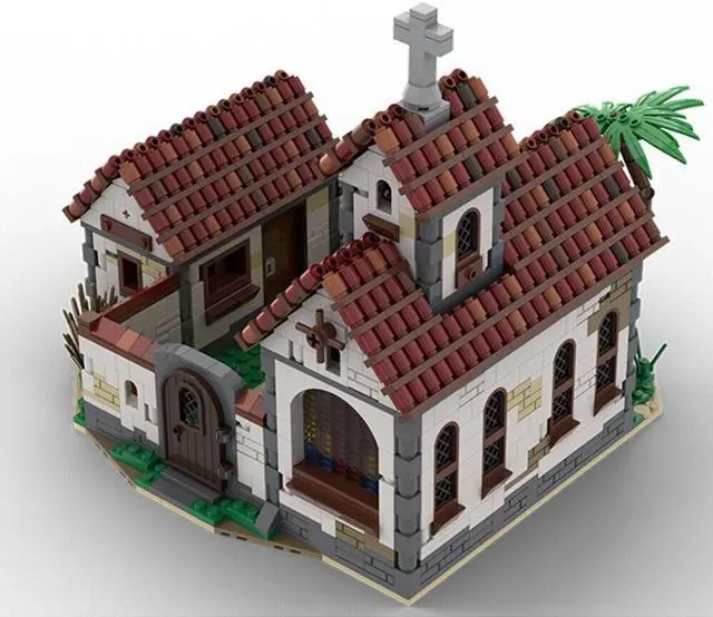 Main image of ZITIANYOUBUILD MOC-124309 Modular Church #3 with Interior for Pirates Series 2050 Parts