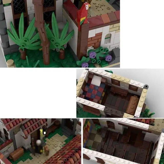 Alt view image 3 of 3 - ZITIANYOUBUILD MOC-124309 Modular Church #3 with Interior for Pirates Series 2050 Parts