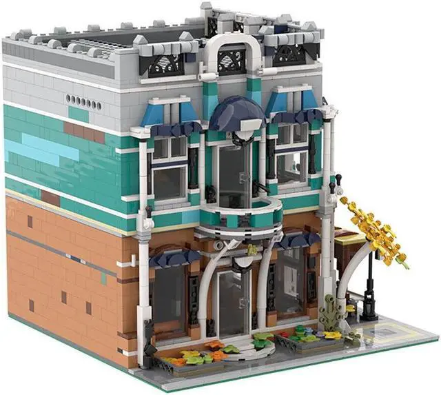 Alt view image 2 of 6 - ZITIANYOUBUILD C4606 Modular Building: Café / Library Model with Interior 2287 Parts