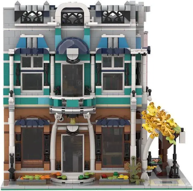 Alt view image 3 of 6 - ZITIANYOUBUILD C4606 Modular Building: Café / Library Model with Interior 2287 Parts