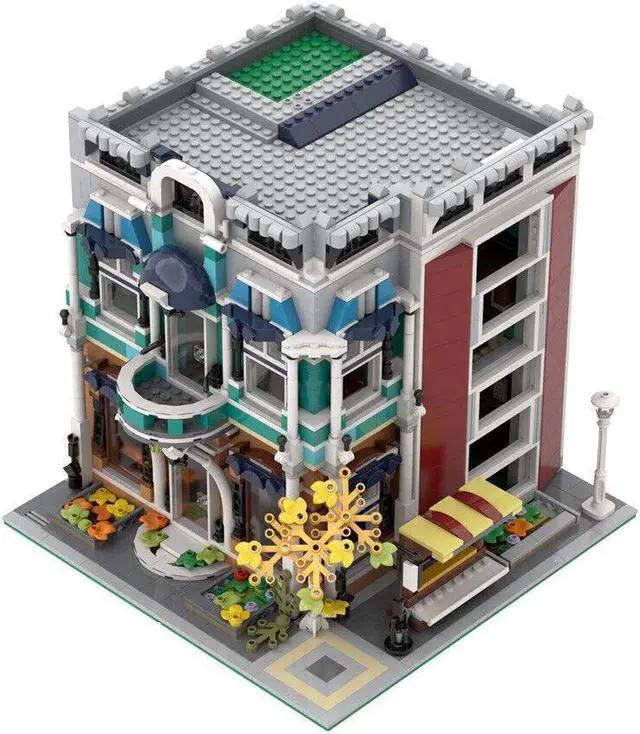 Alt view image 5 of 6 - ZITIANYOUBUILD C4606 Modular Building: Café / Library Model with Interior 2287 Parts