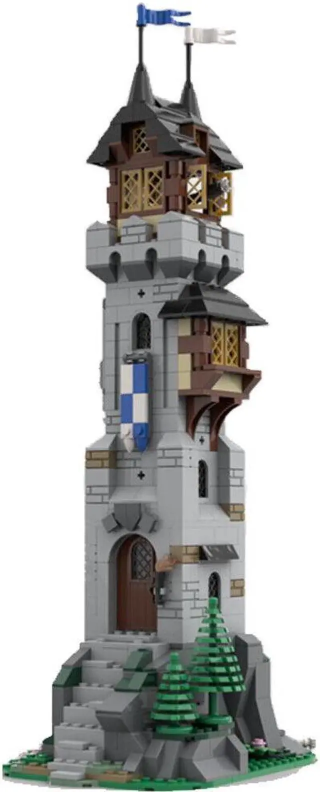 Main image of ZITIANYOUBUILD MOC-117200 MEDIEVA Tower Model for Castle Series Building Toys Set 681 Parts