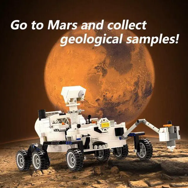 Alt view image 5 of 6 - ZITIANYOUBUILD C4881 NASA Perseverance Mars Rover & Ingenuity Helicopter 690 Parts for Adults