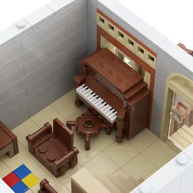 Alt view image 3 of 4 - ZITIANYOUBUILD MOC-56778 Modular Townhouse Model Building Toys Set for Christmas 1348 Parts
