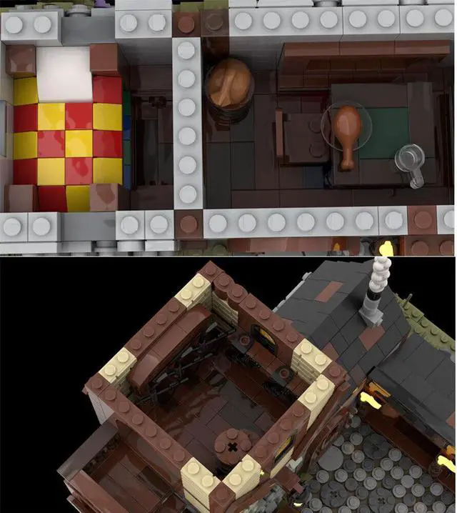 Alt view image 3 of 3 - ZITIANYOUBUILD MOC-114312 Medieval Archers Range with Interior Modular Building 1722 Parts
