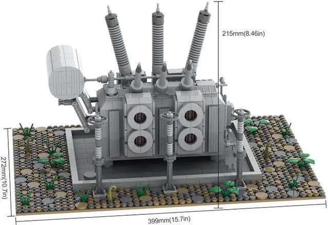 Main image of ZITIANYOUBUILD MOC-66271 High Voltage Transformer with Surge Arresters, 420/150 kV 1880 Parts