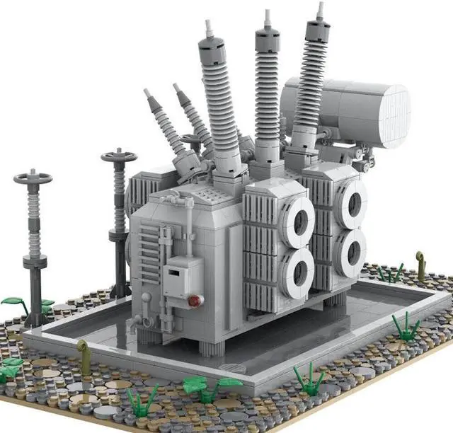 Alt view image 3 of 4 - ZITIANYOUBUILD MOC-66271 High Voltage Transformer with Surge Arresters, 420/150 kV 1880 Parts