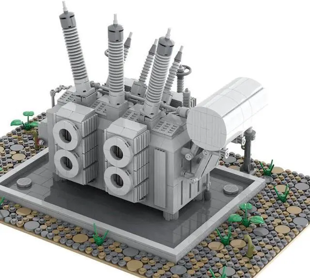 Alt view image 4 of 4 - ZITIANYOUBUILD MOC-66271 High Voltage Transformer with Surge Arresters, 420/150 kV 1880 Parts