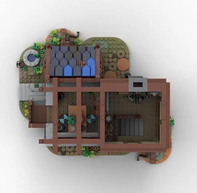 Alt view image 4 of 5 - ZITIANYOUBUILD MOC-156130 Modular Medieval Armory Model with Interior 2404 Parts