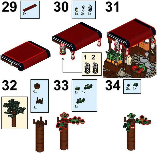 Alt view image 3 of 6 - ZITIANYOUBUILD Custom MOC-78754 Medieval Food Vendor 171 Parts Kids Gift for Christmas