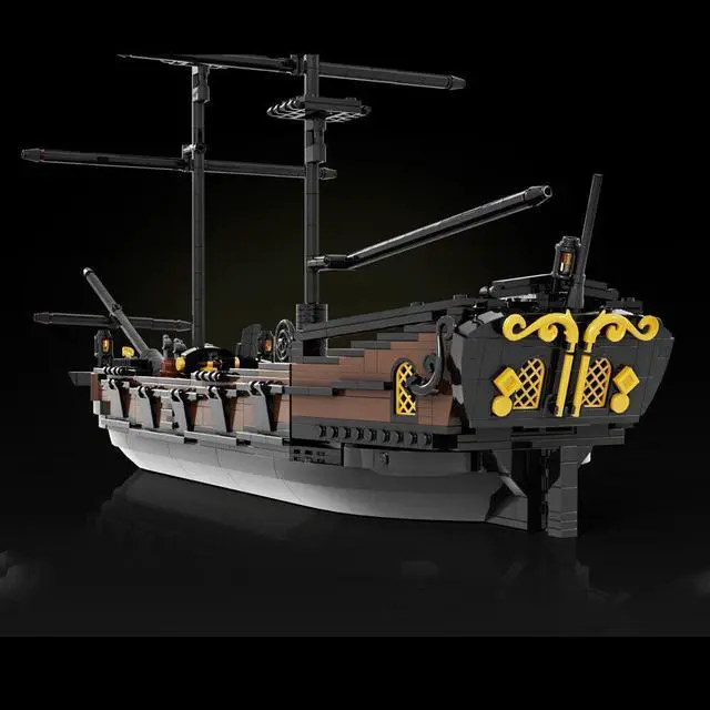 Main image of ZITIANYOUBUILD MOC-143628 Brig Ship Boat Model for Pirates Theme Series 1519 Parts