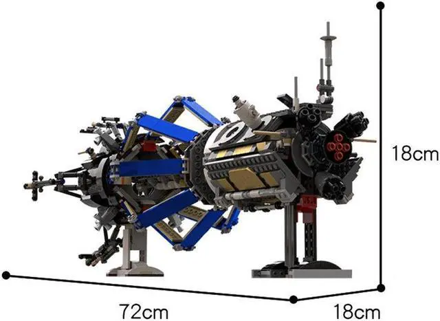 Alt view image 3 of 3 - ZITIANYOUBUILD C5433 A Converted Asteroid Drilling Ship Arbitrator Mother Ship 1298 Parts