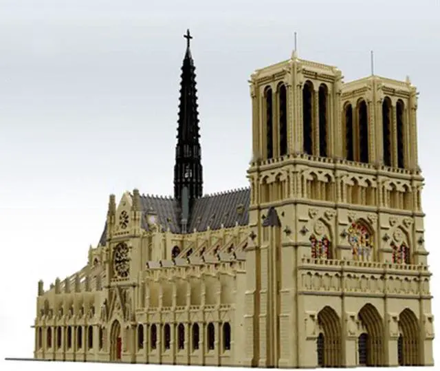 Alt view image 2 of 3 - ZITIANYOUBUILD Typical Example of Gothic Architecture Cathédrale 62390 Parts Modular Building