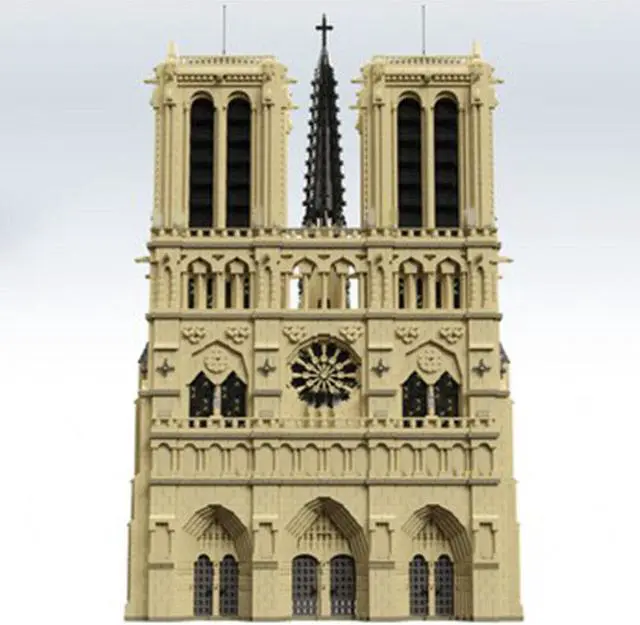 Alt view image 3 of 3 - ZITIANYOUBUILD Typical Example of Gothic Architecture Cathédrale 62390 Parts Modular Building