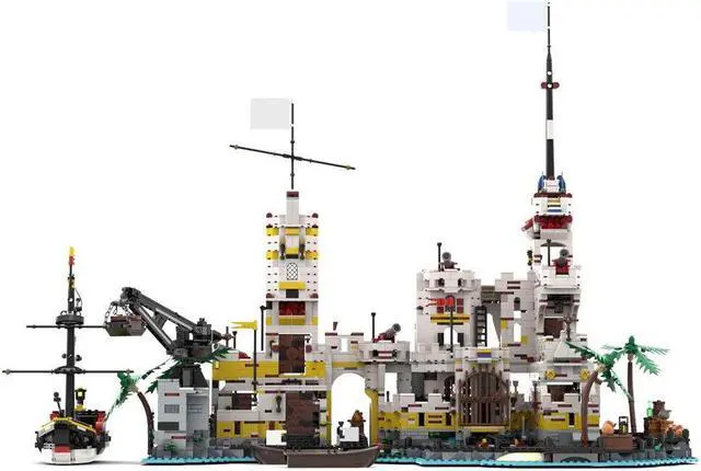 Main image of ZITIANYOUBUILD MOC-156391 Pirates General Headquarters Fortress with Square, Church 3757 Parts