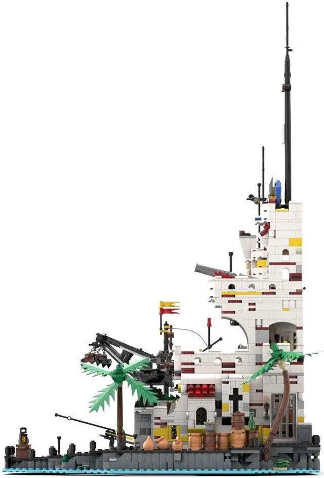 Alt view image 3 of 5 - ZITIANYOUBUILD MOC-156391 Pirates General Headquarters Fortress with Square, Church 3757 Parts