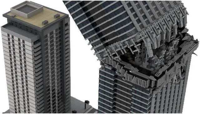 Main image of ZITIANYOUBUILD MOC-143659 Skyscraper Collapse Architecture Building Toys Set 12294 Parts