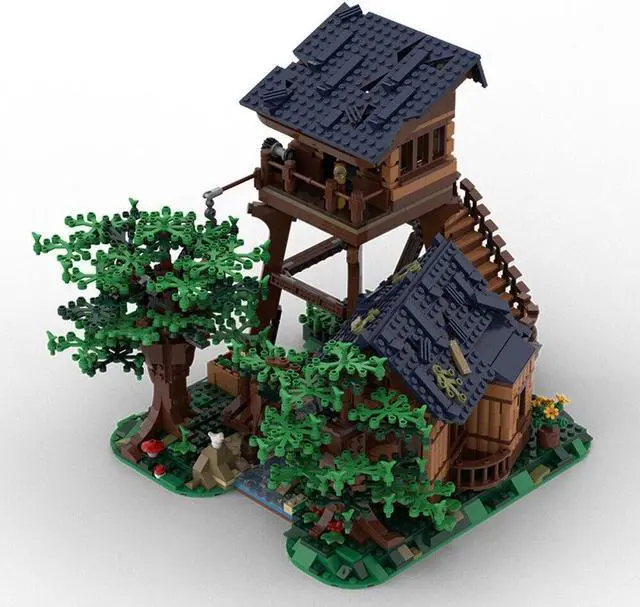 Alt view image 2 of 6 - ZITIANYOUBUILD MOC-91343 21318 Tree House Alternate Build: Forest Fire Lookout Tower 1948 Parts