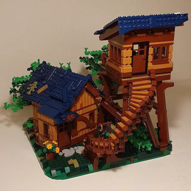 Alt view image 5 of 6 - ZITIANYOUBUILD MOC-91343 21318 Tree House Alternate Build: Forest Fire Lookout Tower 1948 Parts