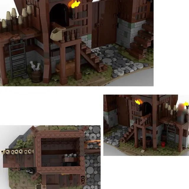Alt view image 2 of 2 - ZITIANYOUBUILD MOC-139386 Main Gate of Castle from Movie Minifig Scale 1744 Parts