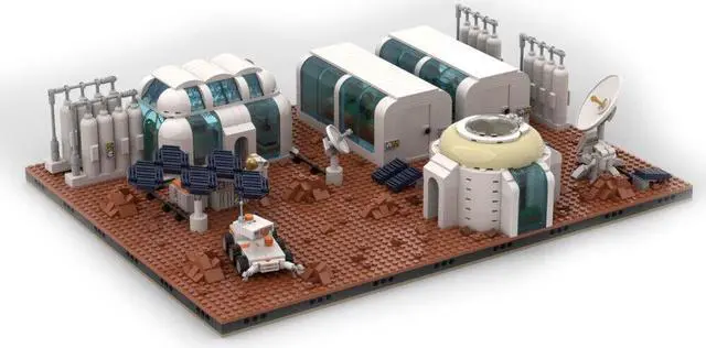 Alt view image 2 of 2 - ZITIANYOUBUILD MOC-98720 5-in-1 Modular Mars Base Diorama Model Building Toys Set 1807 Parts