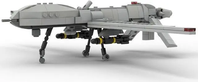 Alt view image 3 of 5 - ZITIANYOUBUILD Custom MOC-98327 General Atomics MQ-1 Predator 354 Parts Kids Gift for Christmas