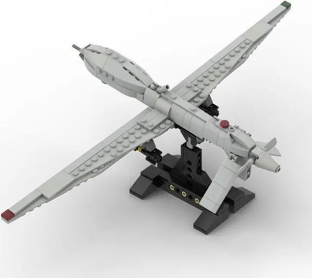 Alt view image 4 of 5 - ZITIANYOUBUILD Custom MOC-98327 General Atomics MQ-1 Predator 354 Parts Kids Gift for Christmas
