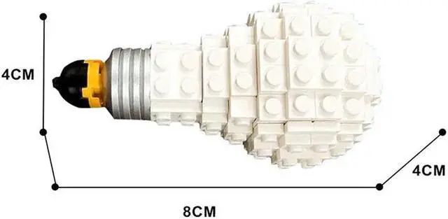 Alt view image 5 of 5 - ZITIANYOUBUILD MOC-134299 LightBulb Model Building Toys Set for Collection 142 Parts Gift