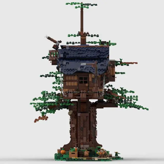 Alt view image 2 of 6 - ZITIANYOUBUILD MOC-136420 Modular Building: New Life Tree House with Interior 2374 Parts