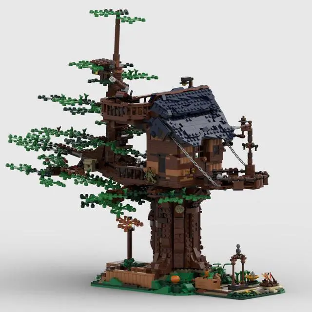 Main image of ZITIANYOUBUILD MOC-136420 Modular Building: New Life Tree House with Interior 2374 Parts