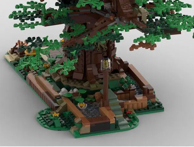 Alt view image 5 of 6 - ZITIANYOUBUILD MOC-136420 Modular Building: New Life Tree House with Interior 2374 Parts